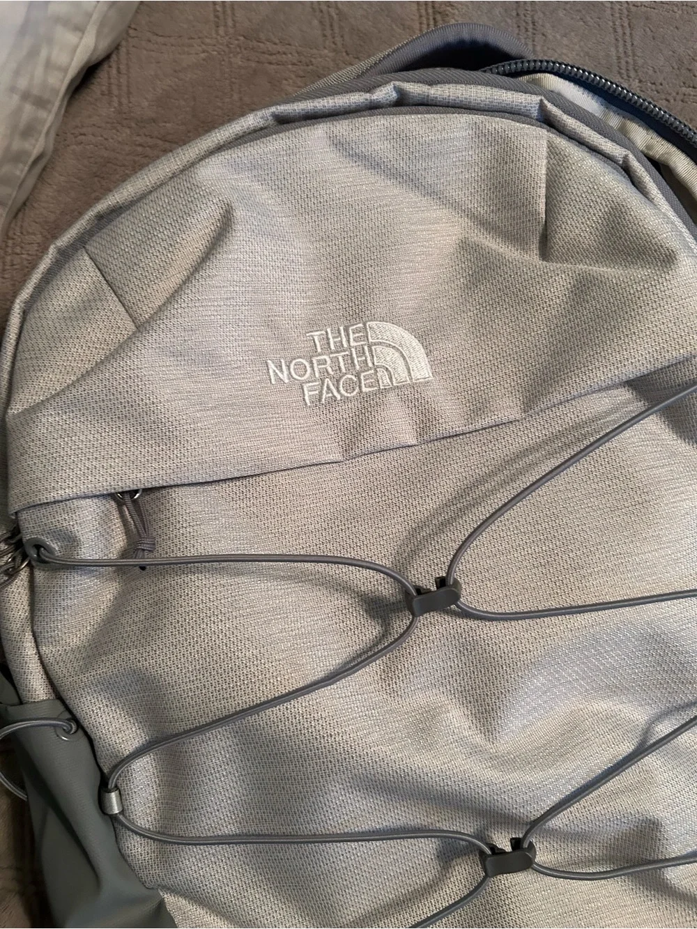 The North Face Borealis Light Gray and Charcoal Backpack - Picture 9 of 14